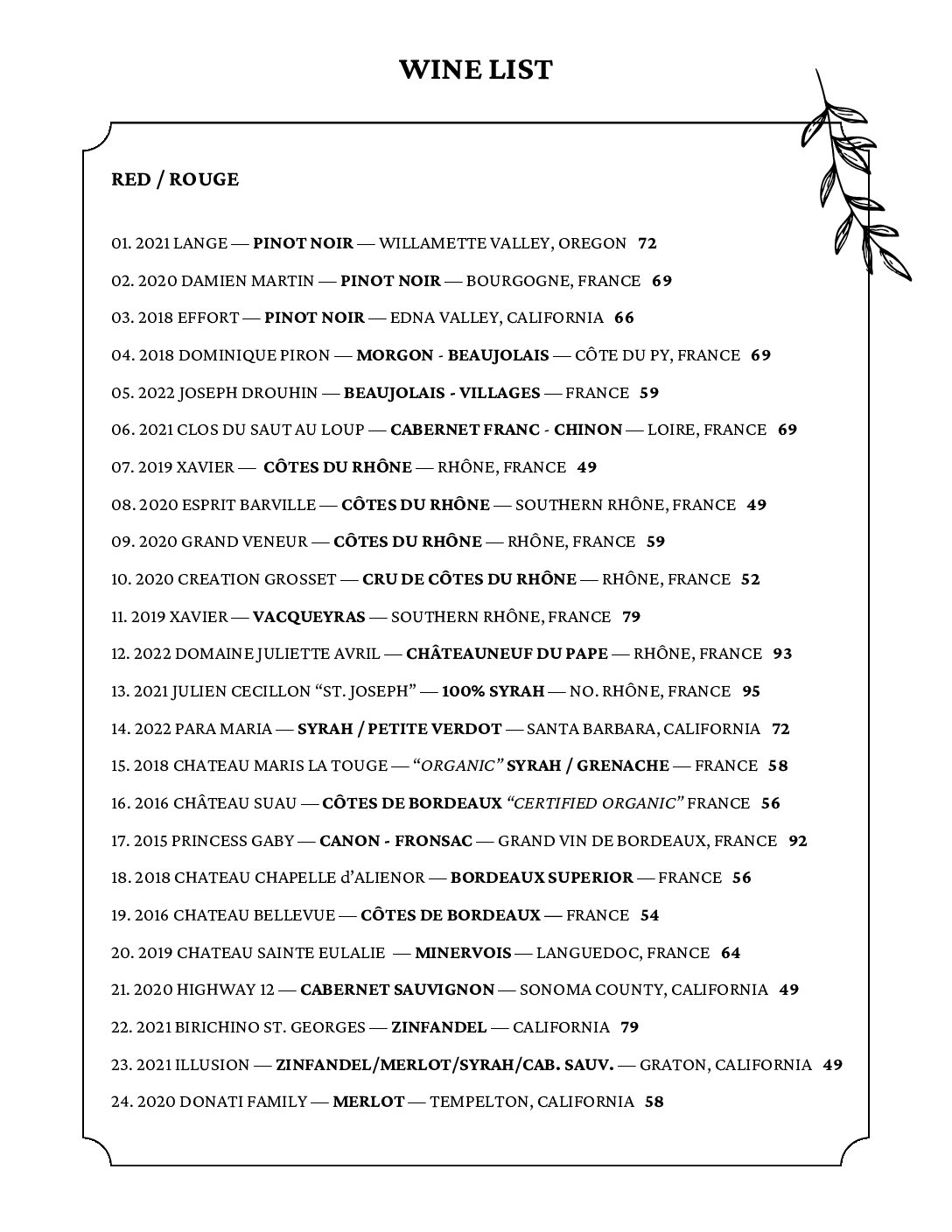 5:2025 Front -Wine List